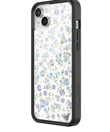 Lilac and Blue Floral iPhone Case