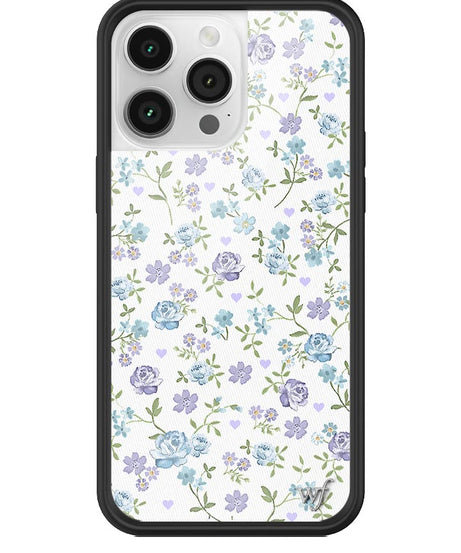 Lilac and Blue Floral iPhone Case