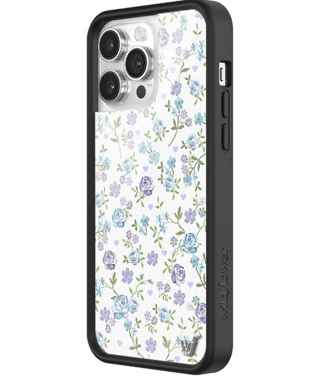 Lilac and Blue Floral iPhone Case