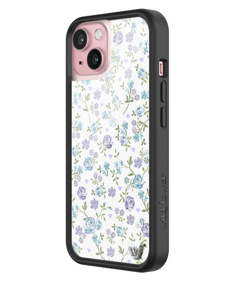 Lilac and Blue Floral iPhone Case