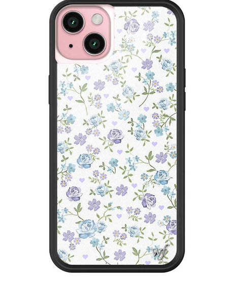 Lilac and Blue Floral iPhone Case
