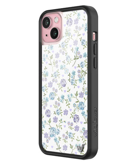 Lilac and Blue Floral iPhone Case