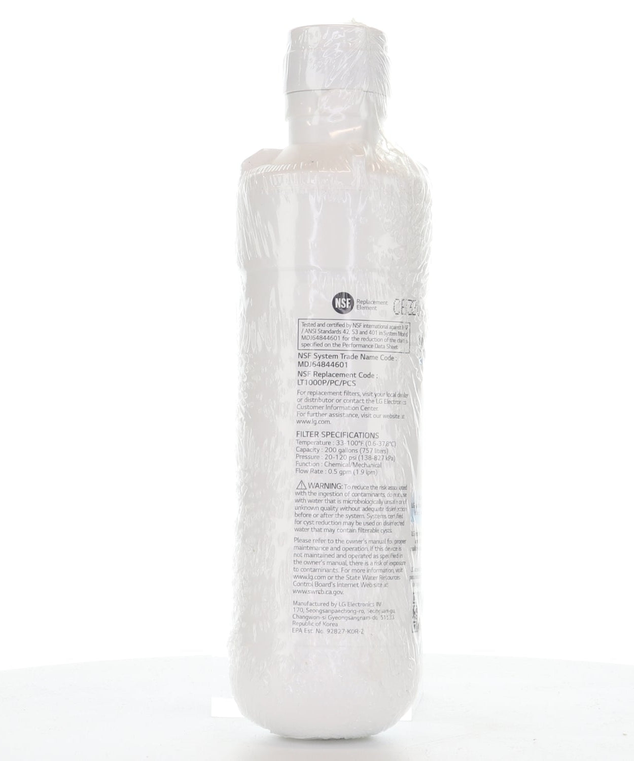 LG LT1000P / ADQ747935 Kühlschrank-Wasserfilter-Ersatzkartusche - AGF80300704
