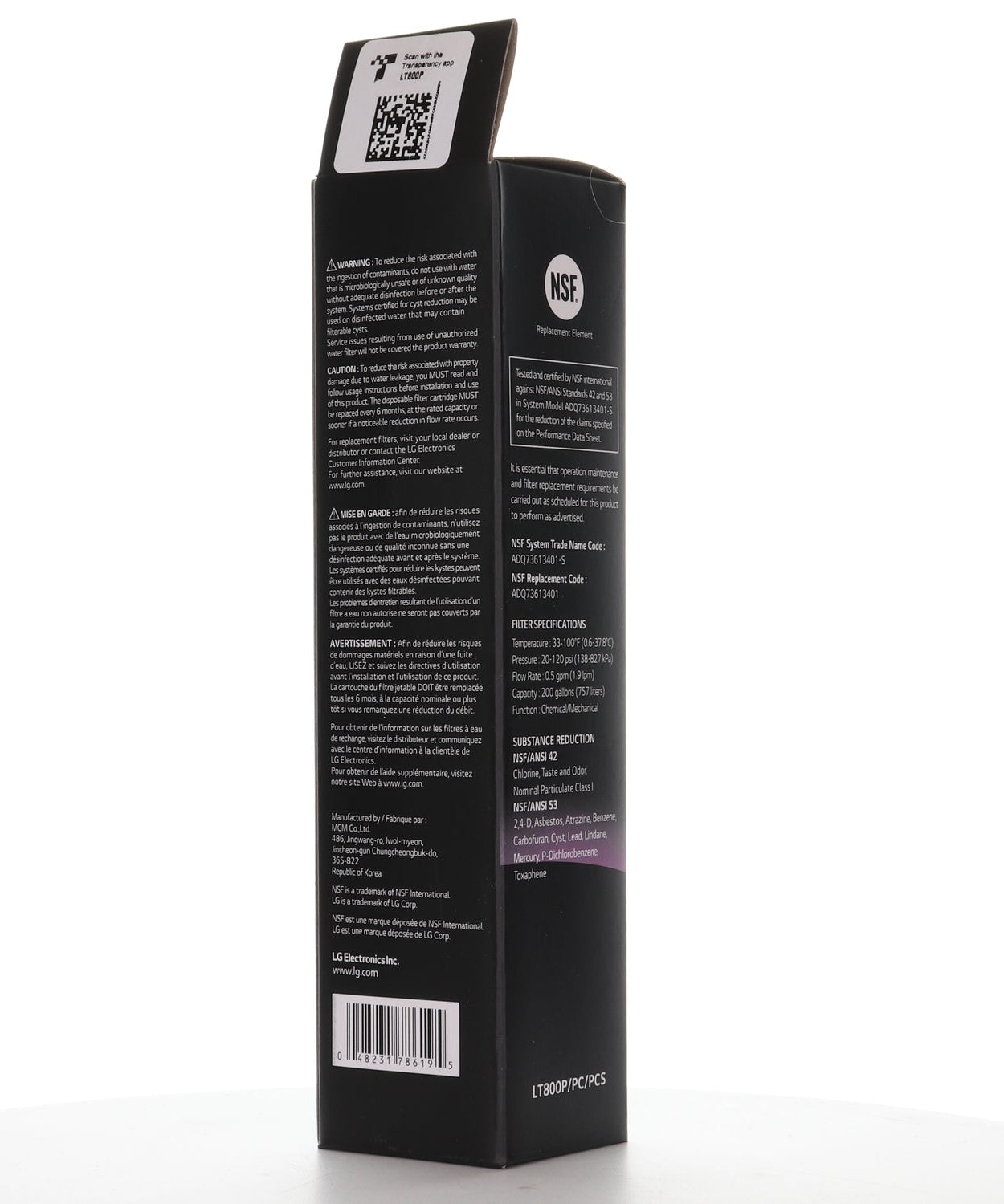 LG LT800P Original Kühlschrank-Wasserfilter Ersatzkartusche - ADQ73613408