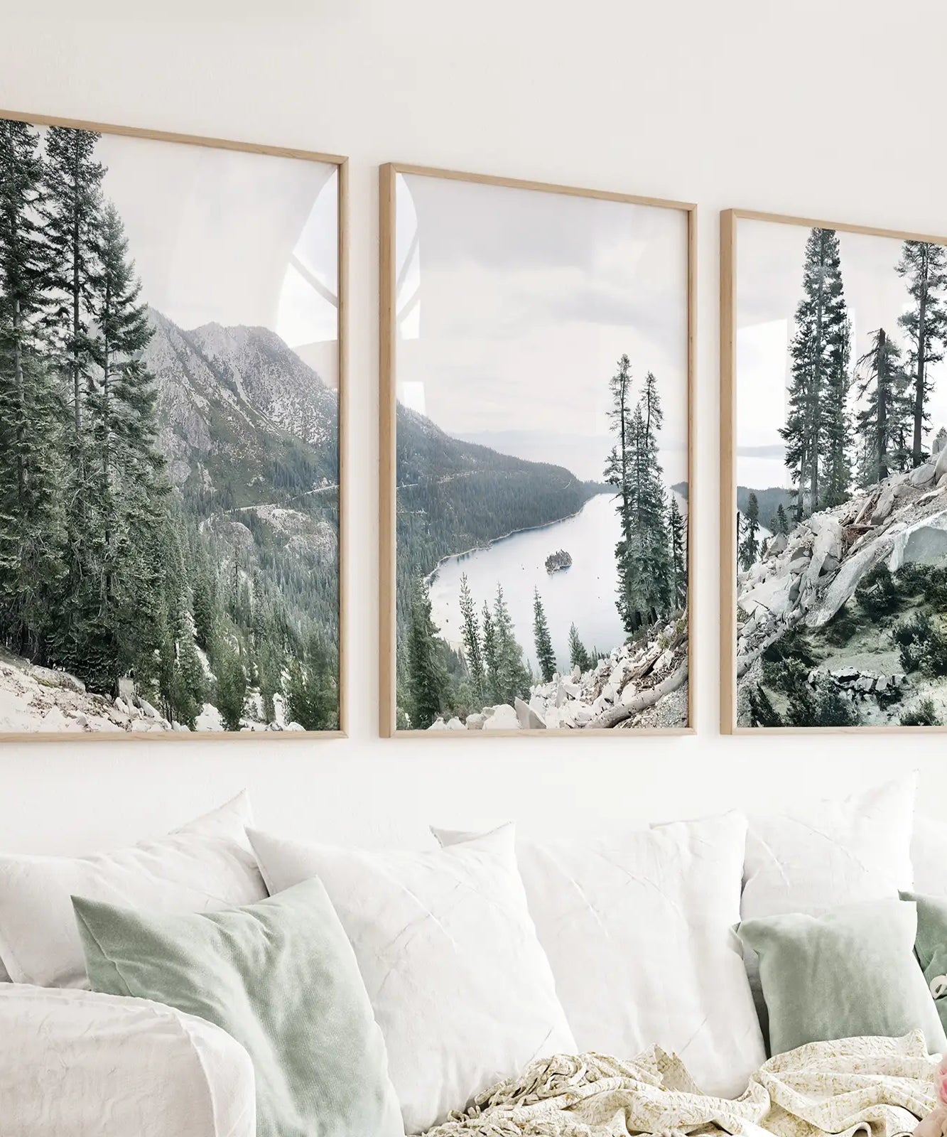 Lake Tahoe, Sierra Nevada. 3 Piece Wall Art