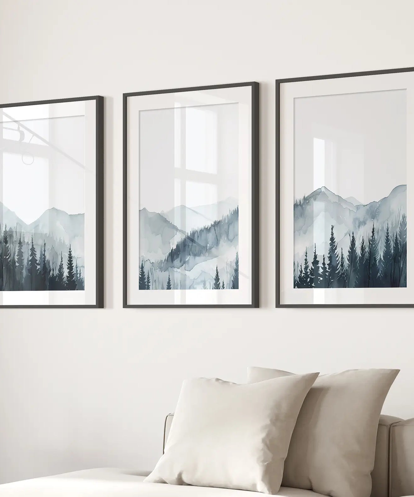 Aquarell Gebirgslandschaft Wandkunst Poster