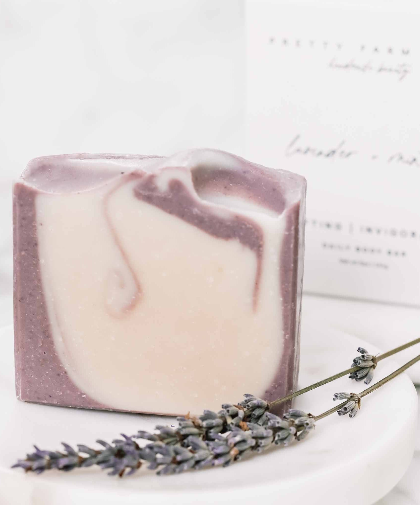 Lavender + Mint Handmade Tallow and Goat Milk Soap Bar