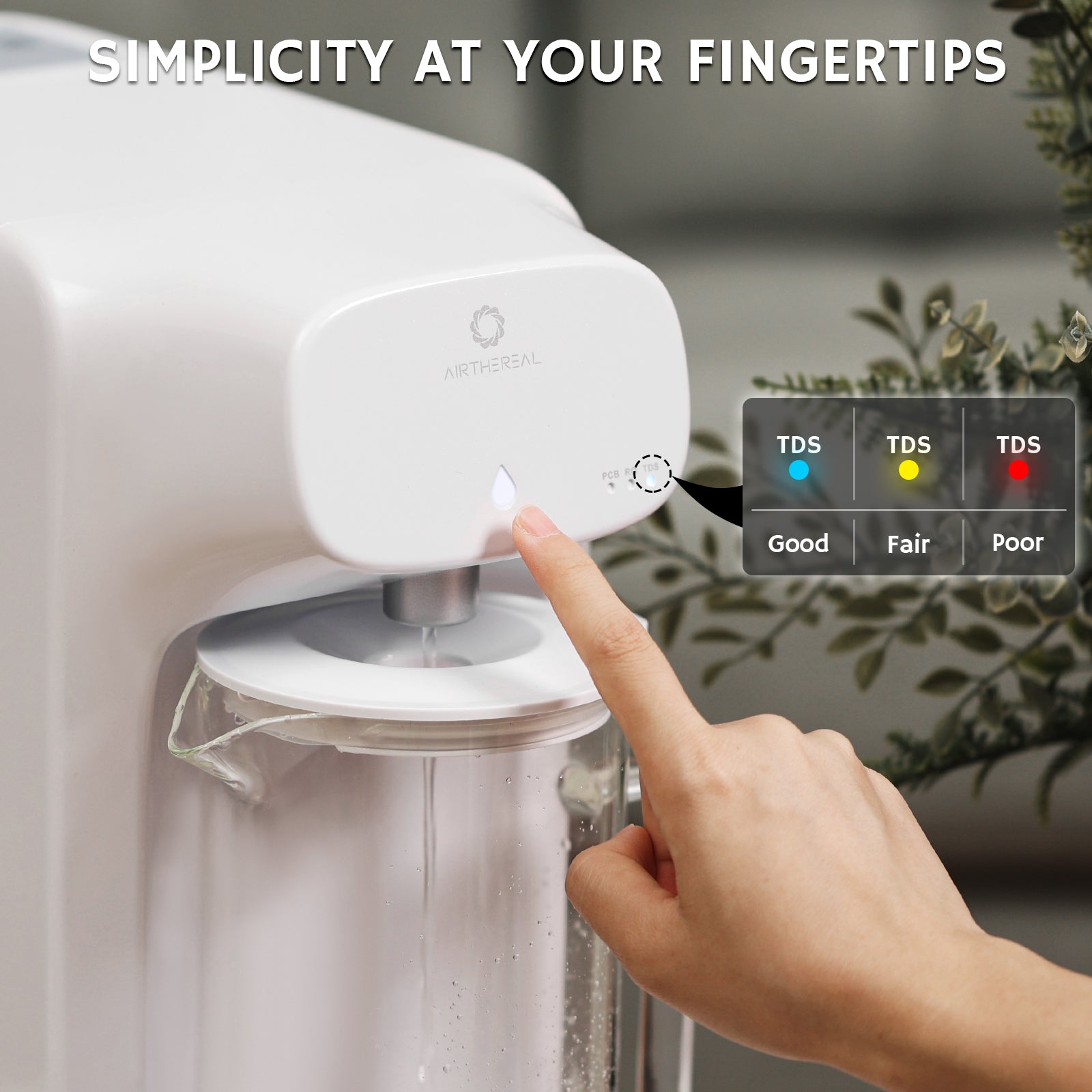 Pristine Lite3 RO Tisch-Wasserspender für sofort gefiltertes Wasser