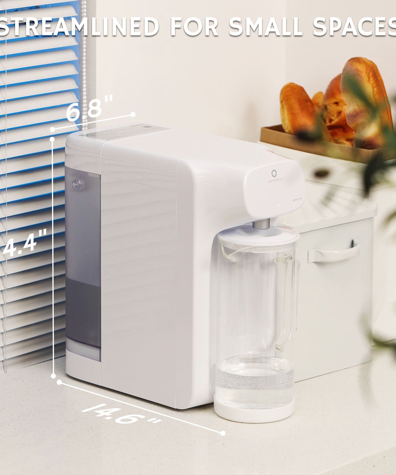 Pristine Lite3 RO Tisch-Wasserspender für sofort gefiltertes Wasser