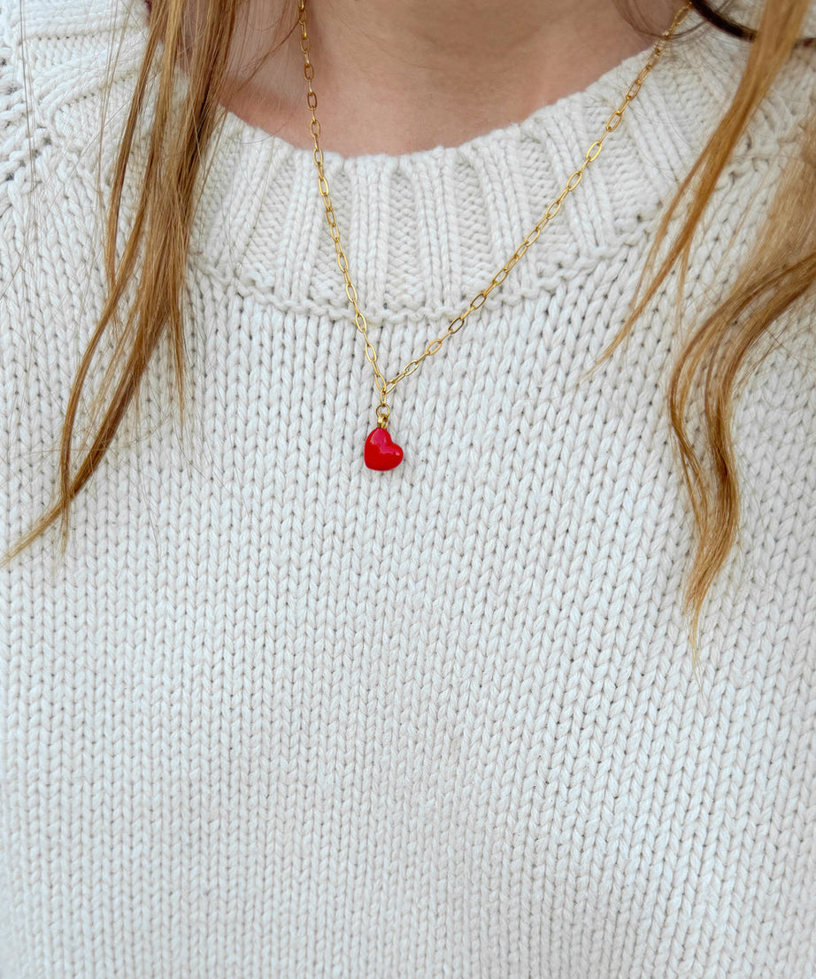 Love Paperclip Chain Necklace