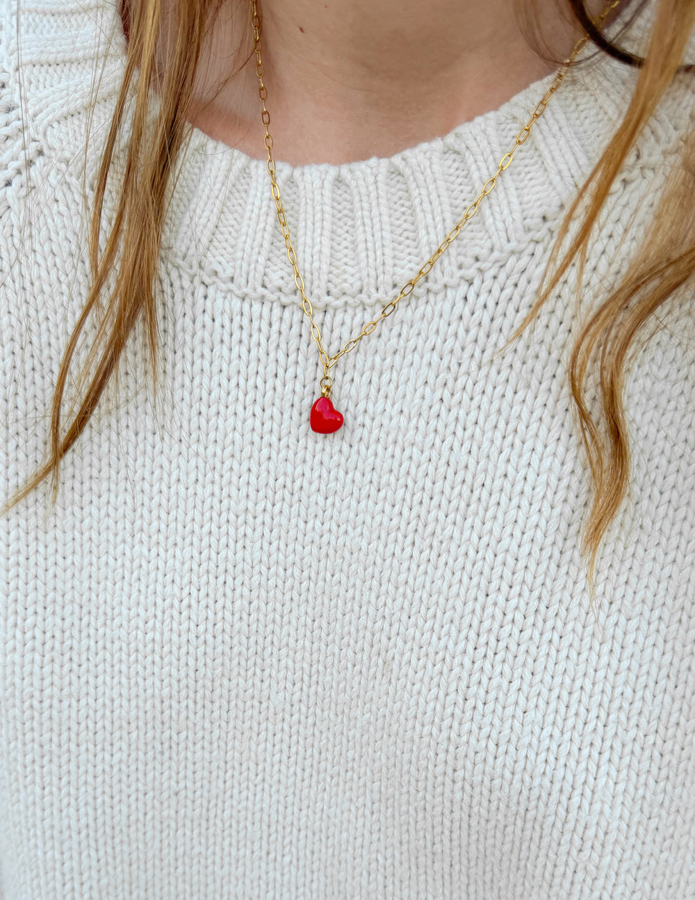 Love Paperclip Chain Necklace