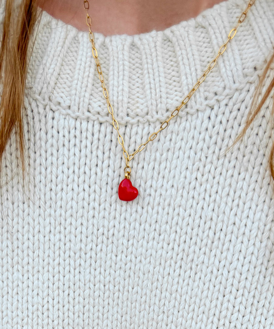 Love Paperclip Chain Necklace