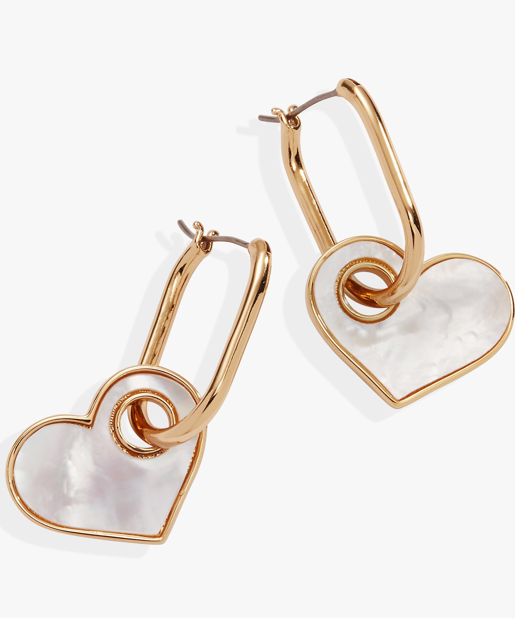 Mother of Pearl Heart Interchangeable Hoop Earring
