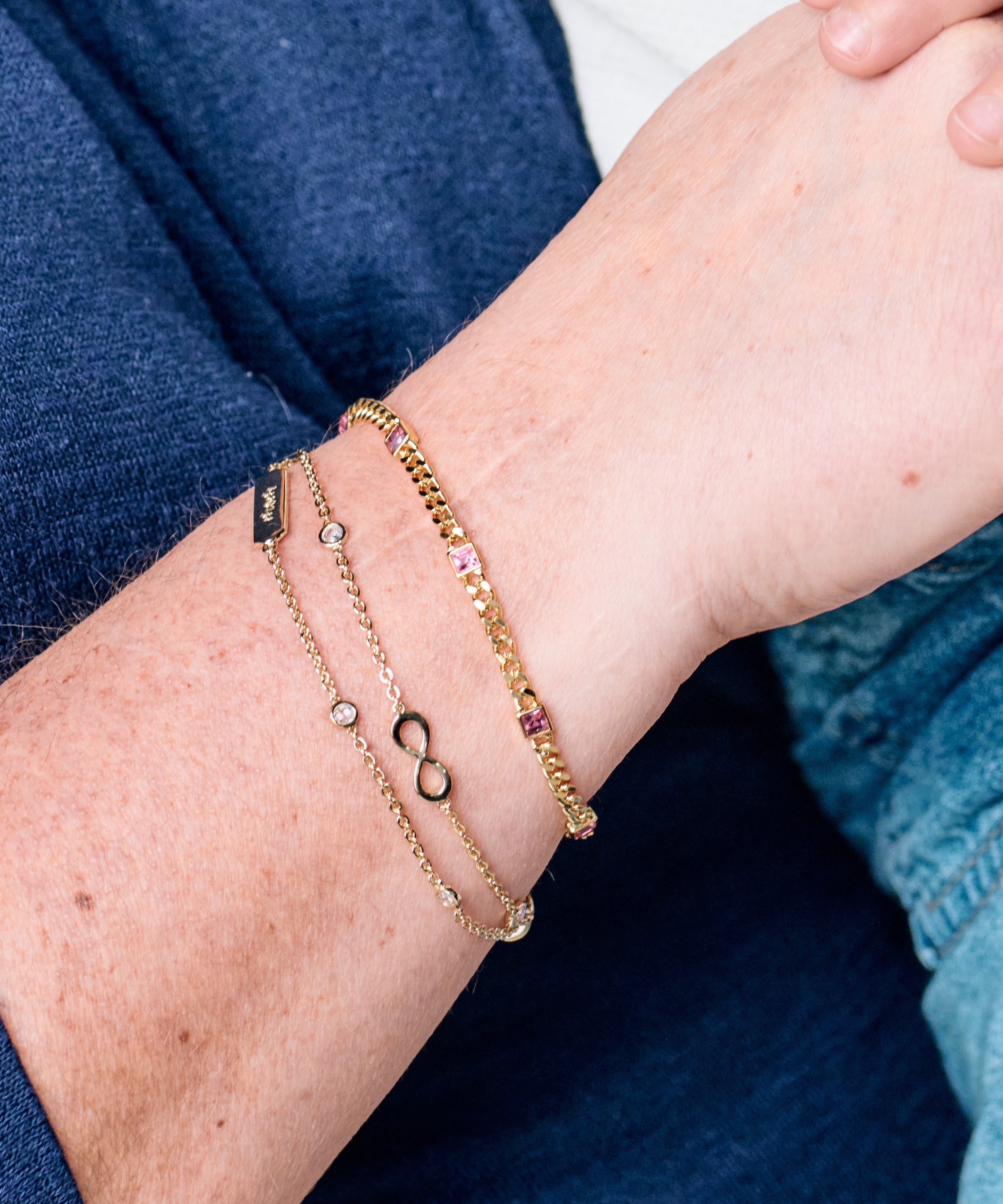 Mom Infinity Chain Double Strand Bracelet