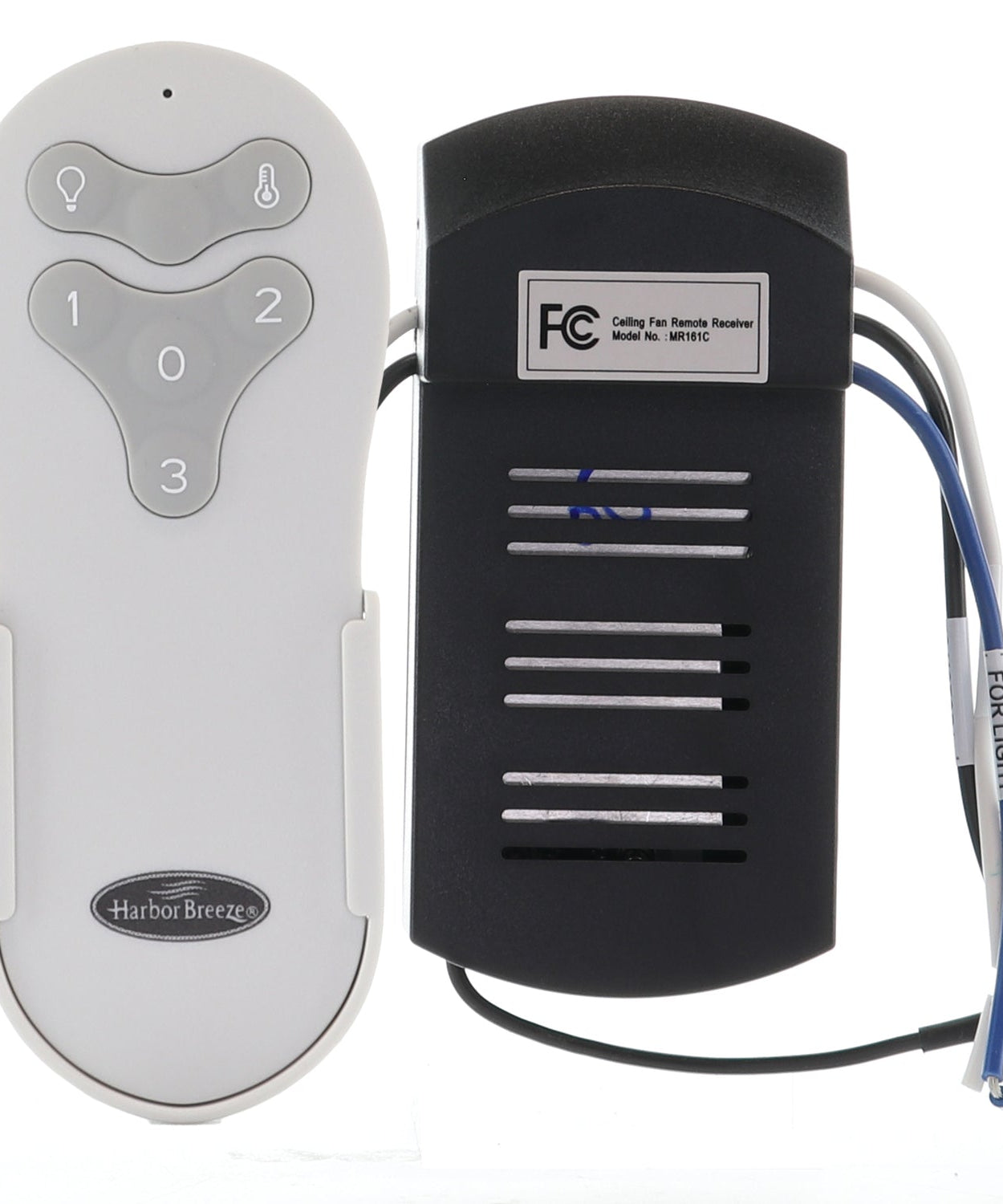 Harbor Breeze Remote Control & Receiver Kit for Reidsport 44-In & 52-In Ceiling Fans | MR161C Receiver | 2AQZU-18038 Remote - MR161C-18038-Kit