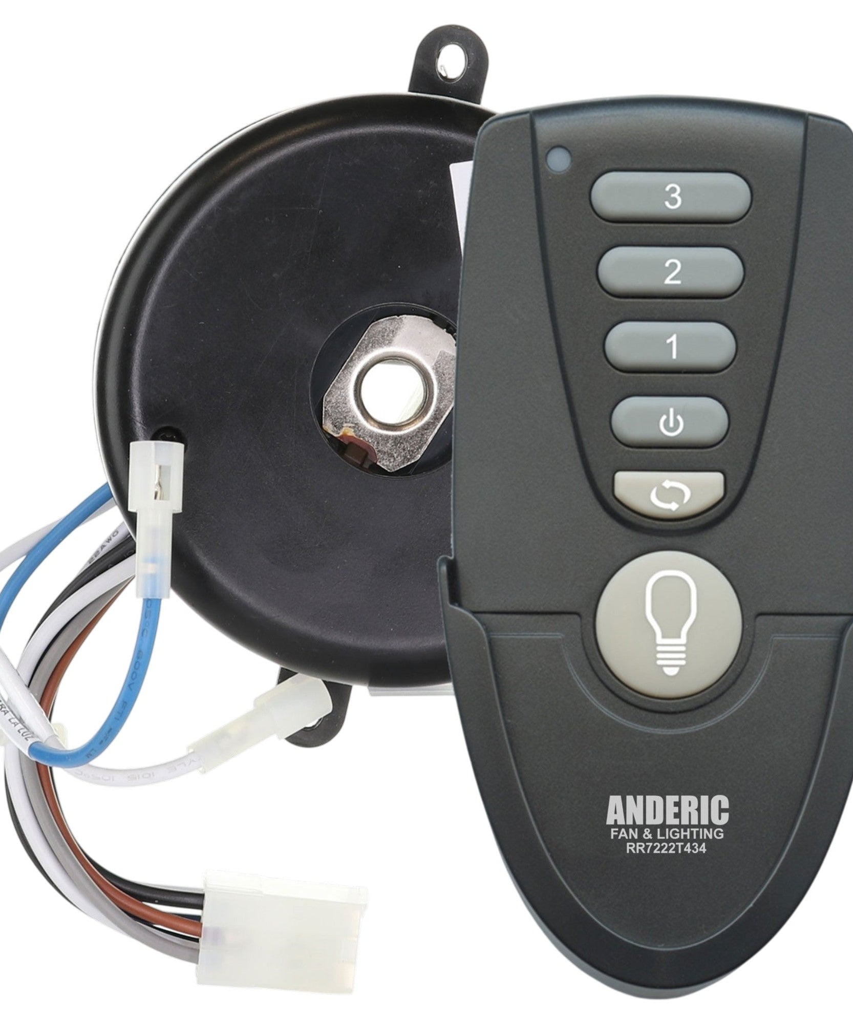 Anderic MR77A-RR7222T434-KIT Replacement Ceiling Fan Remote Control Kit for Home Decorators Collection Altura 68 Inch