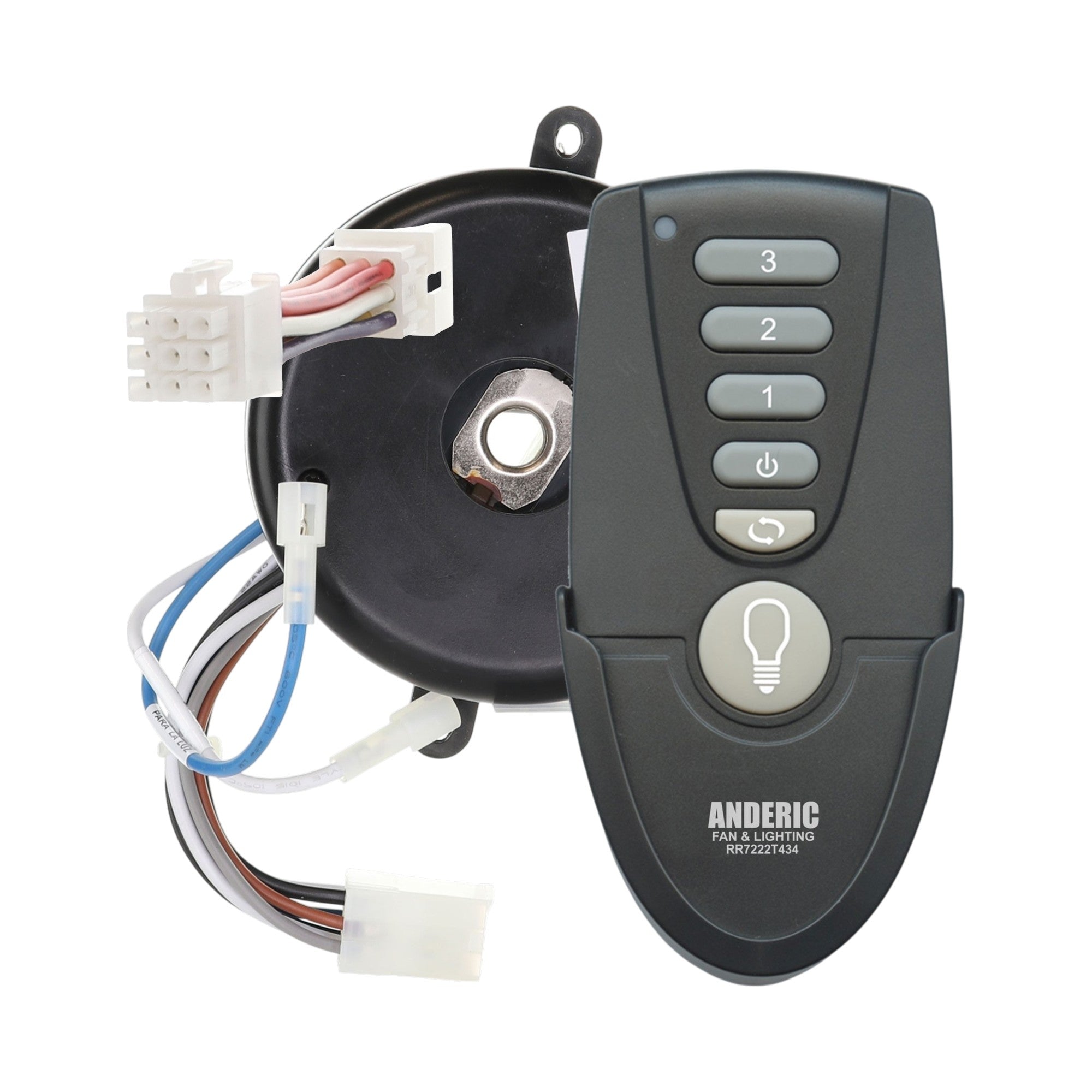 Anderic MR77A-MOLEX-KIT Replacement Ceiling Fan Remote Control Kit - MR77A, RR7222T434, MOLEX-AMP-ADAPTER