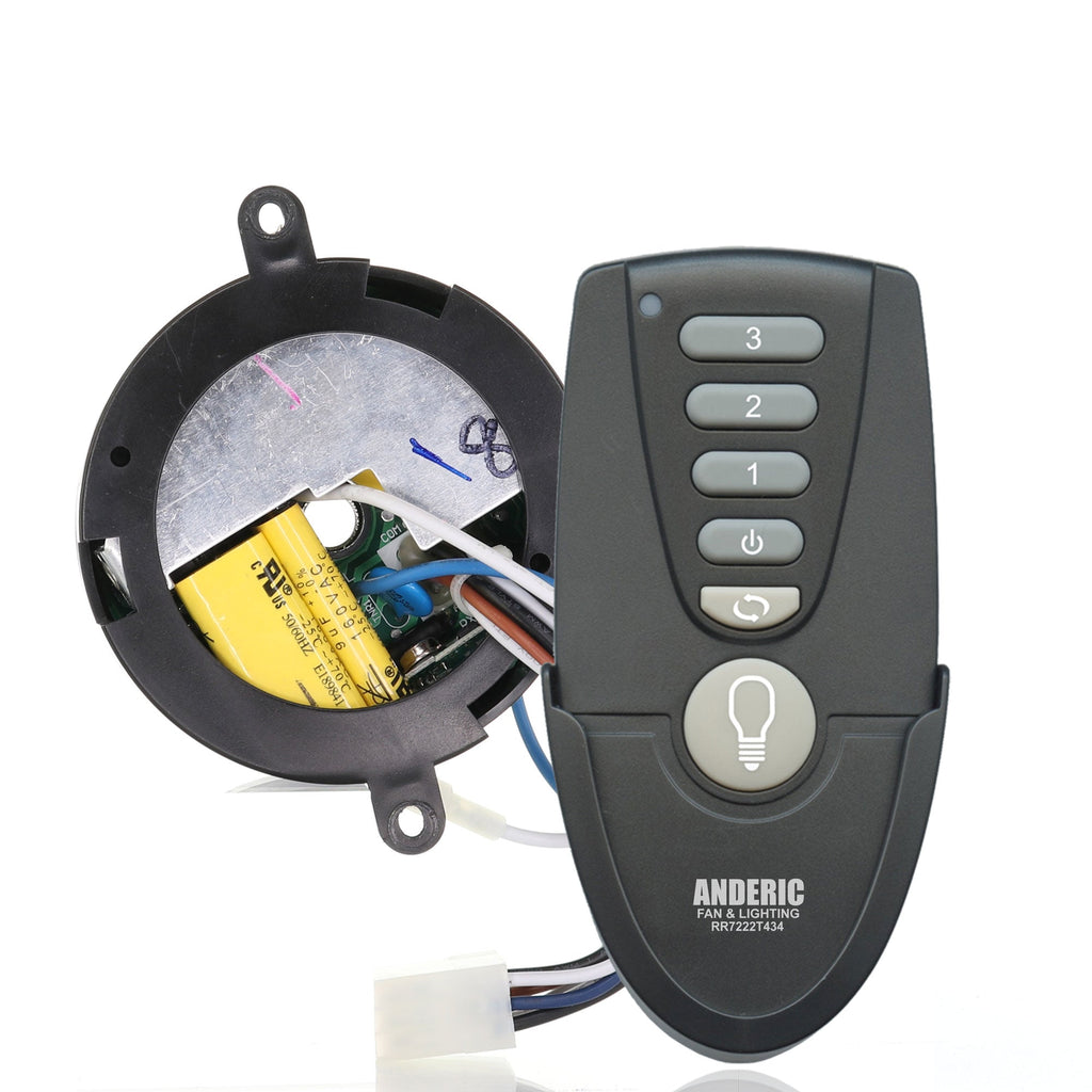 Anderic MR77A-RR7222T434-KIT Replacement Ceiling Fan Remote Control Kit for Home Decorators Collection Altura 68 Inch