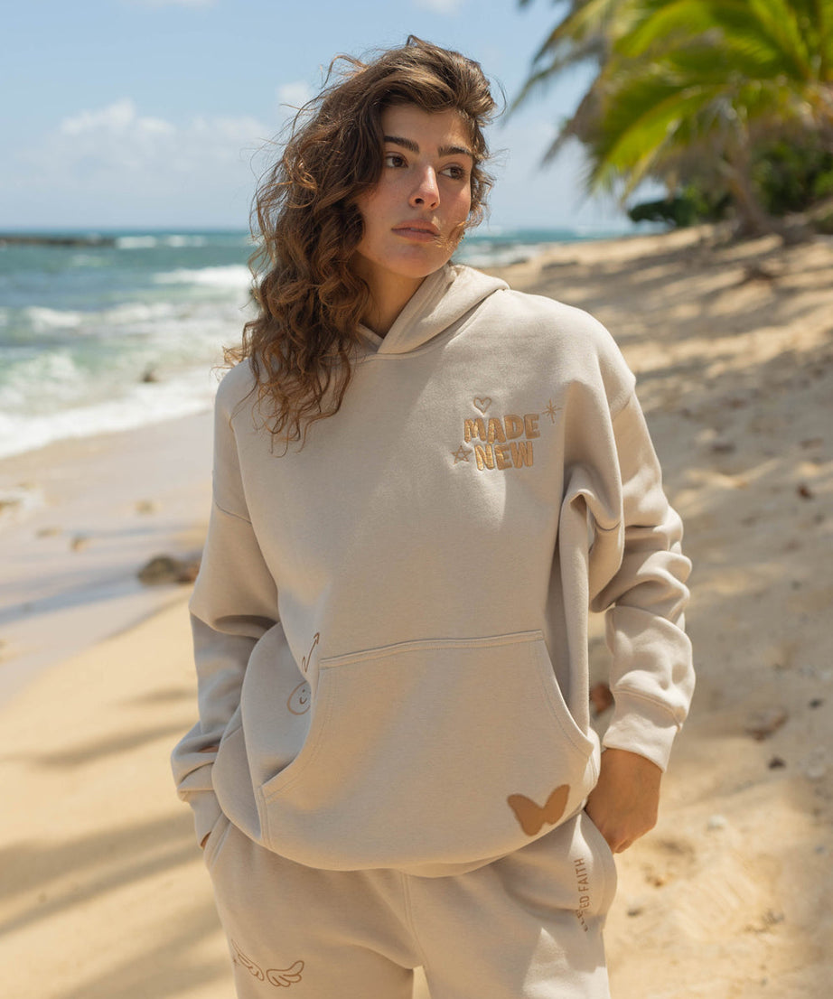 Made New Cream Unisex Hoodie