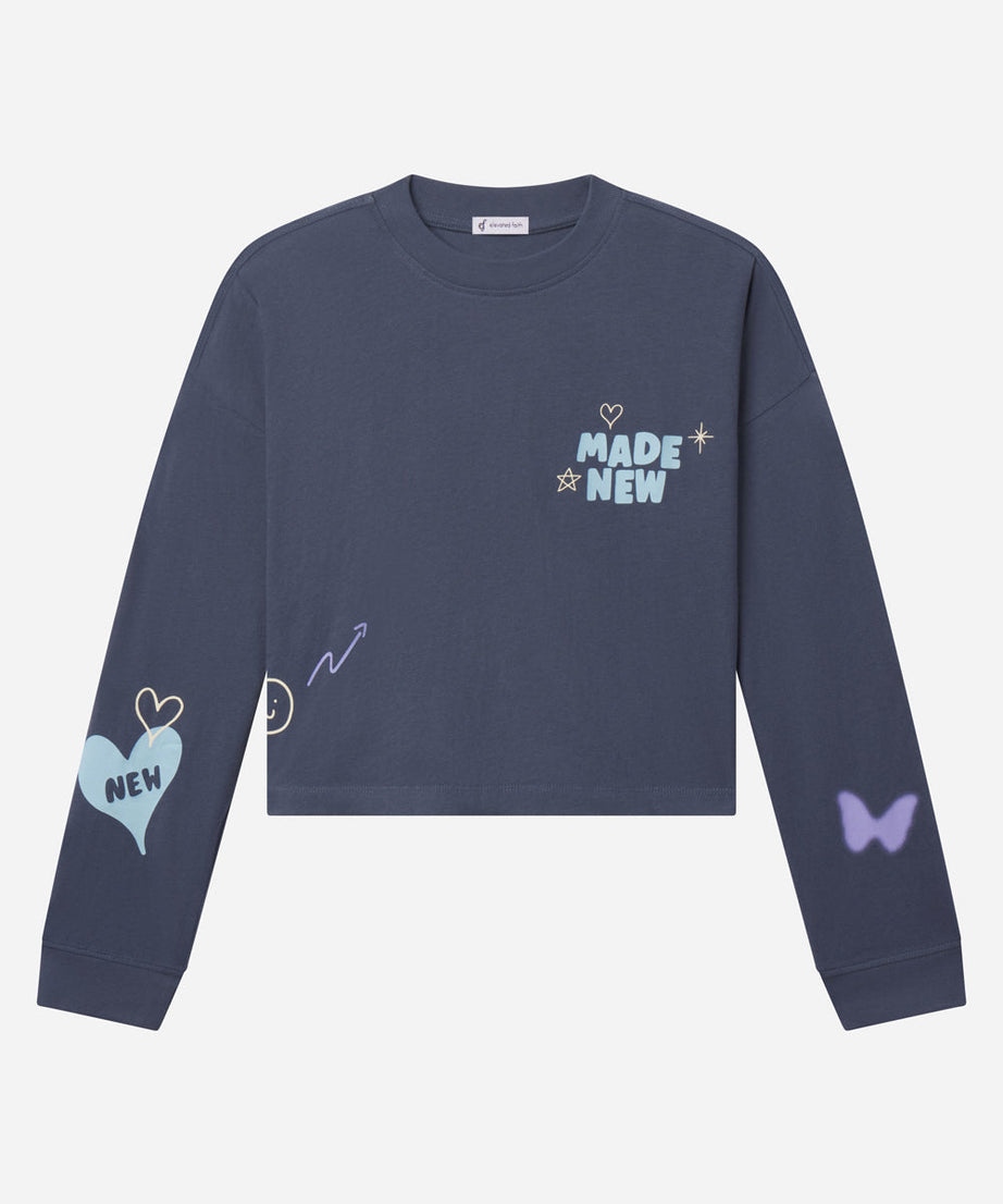 Made New Cropped LS Women's Tee