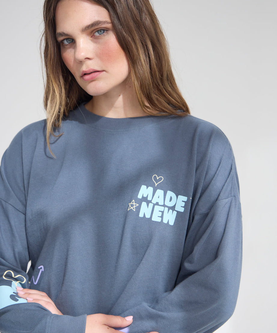Made New Cropped LS Women's Tee