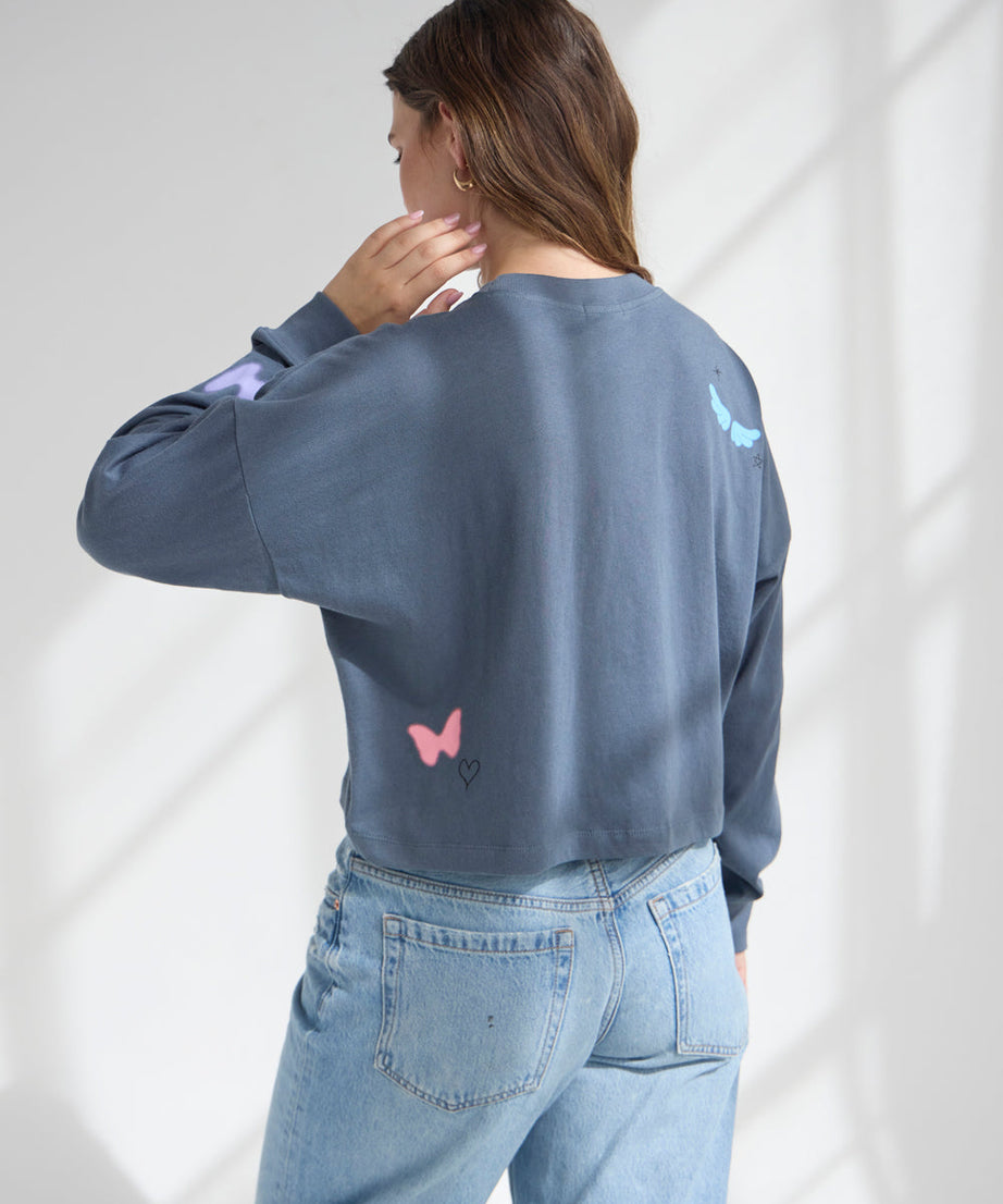 Made New Cropped LS Women's Tee