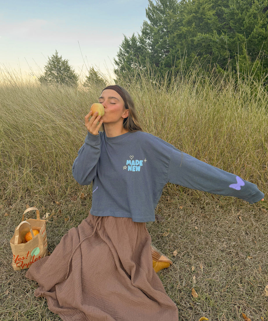Made New Cropped LS Women's Tee