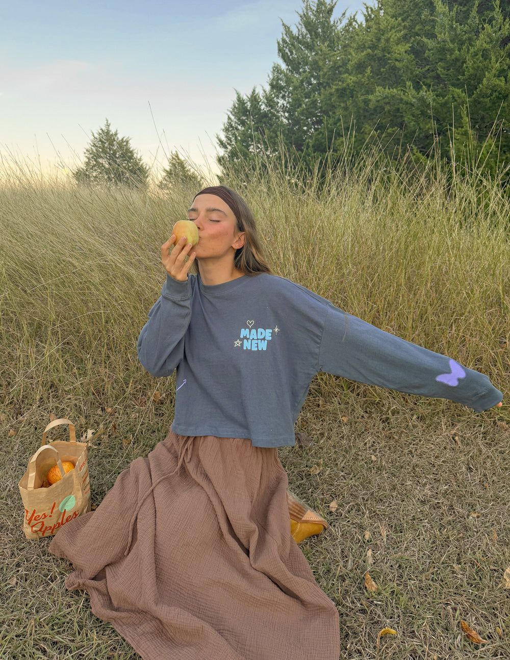 Made New Cropped LS Women's Tee