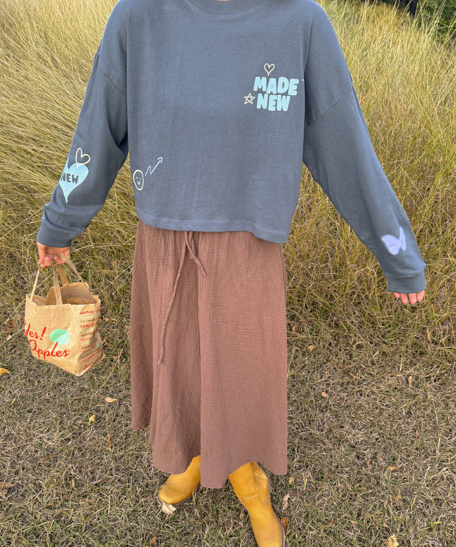 Made New Cropped LS Women's Tee