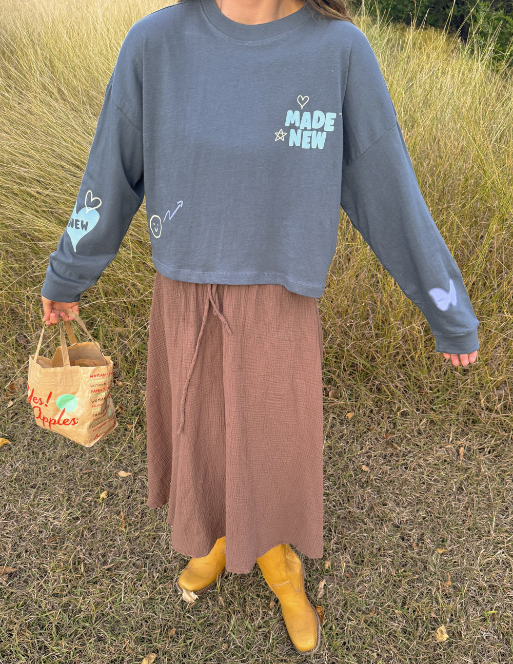 Made New Cropped LS Women's Tee