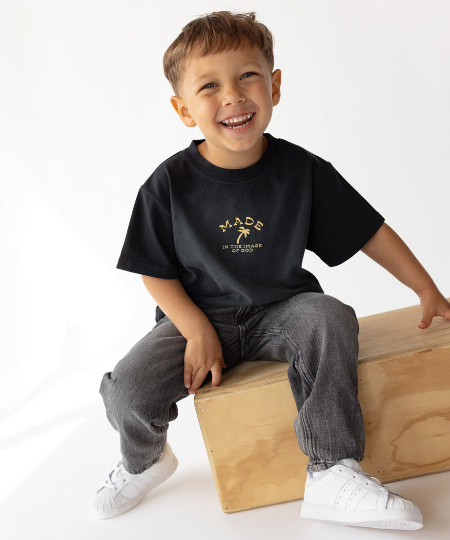 Kinder-T-Shirt „Im Bilde Gottes geschaffen“