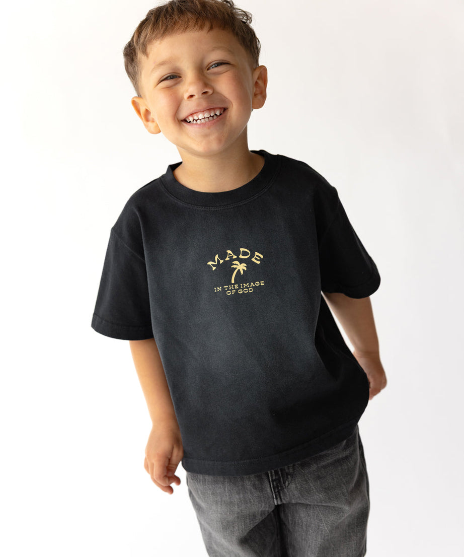 Kinder-T-Shirt „Im Bilde Gottes geschaffen“