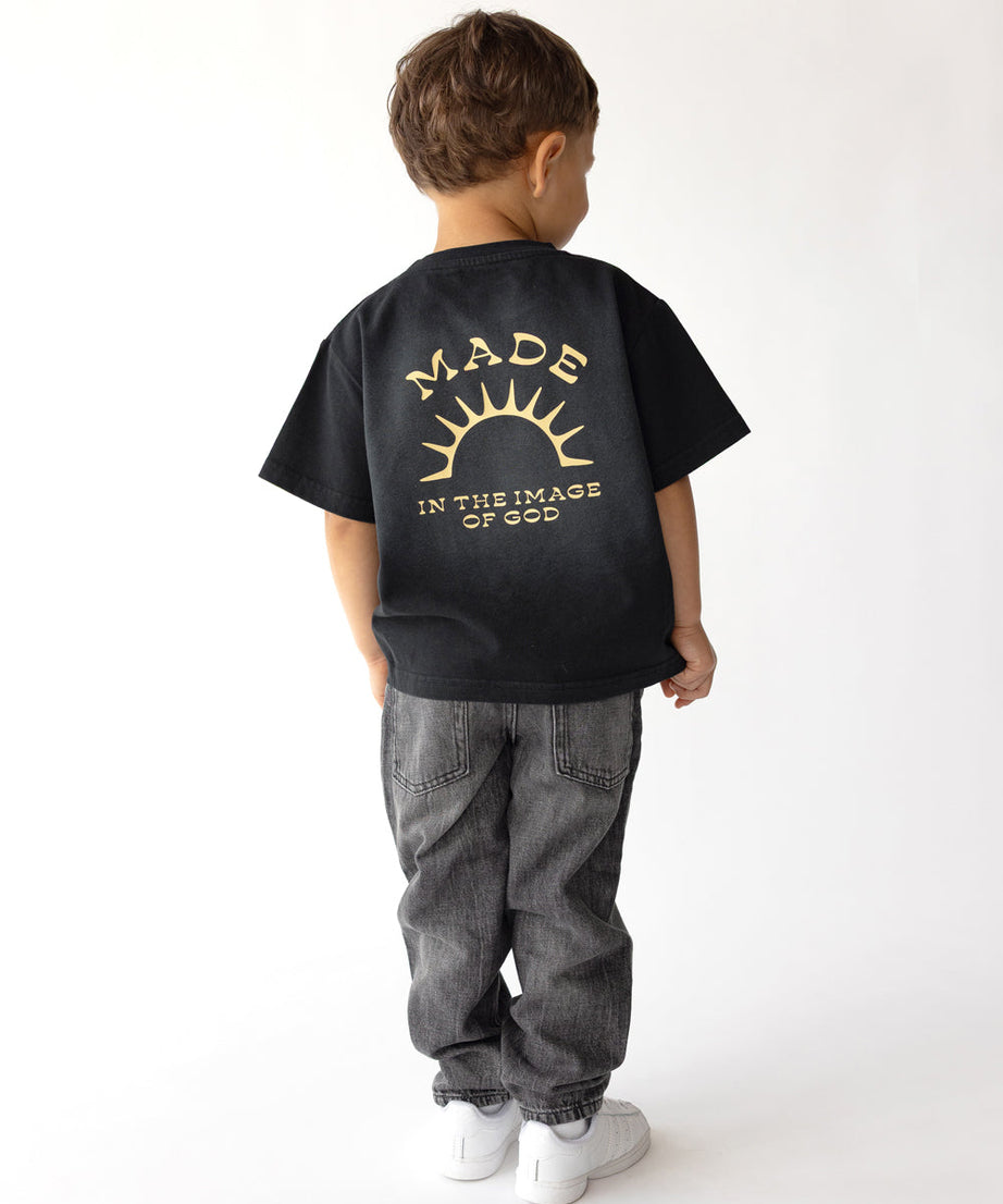 Kinder-T-Shirt „Im Bilde Gottes geschaffen“