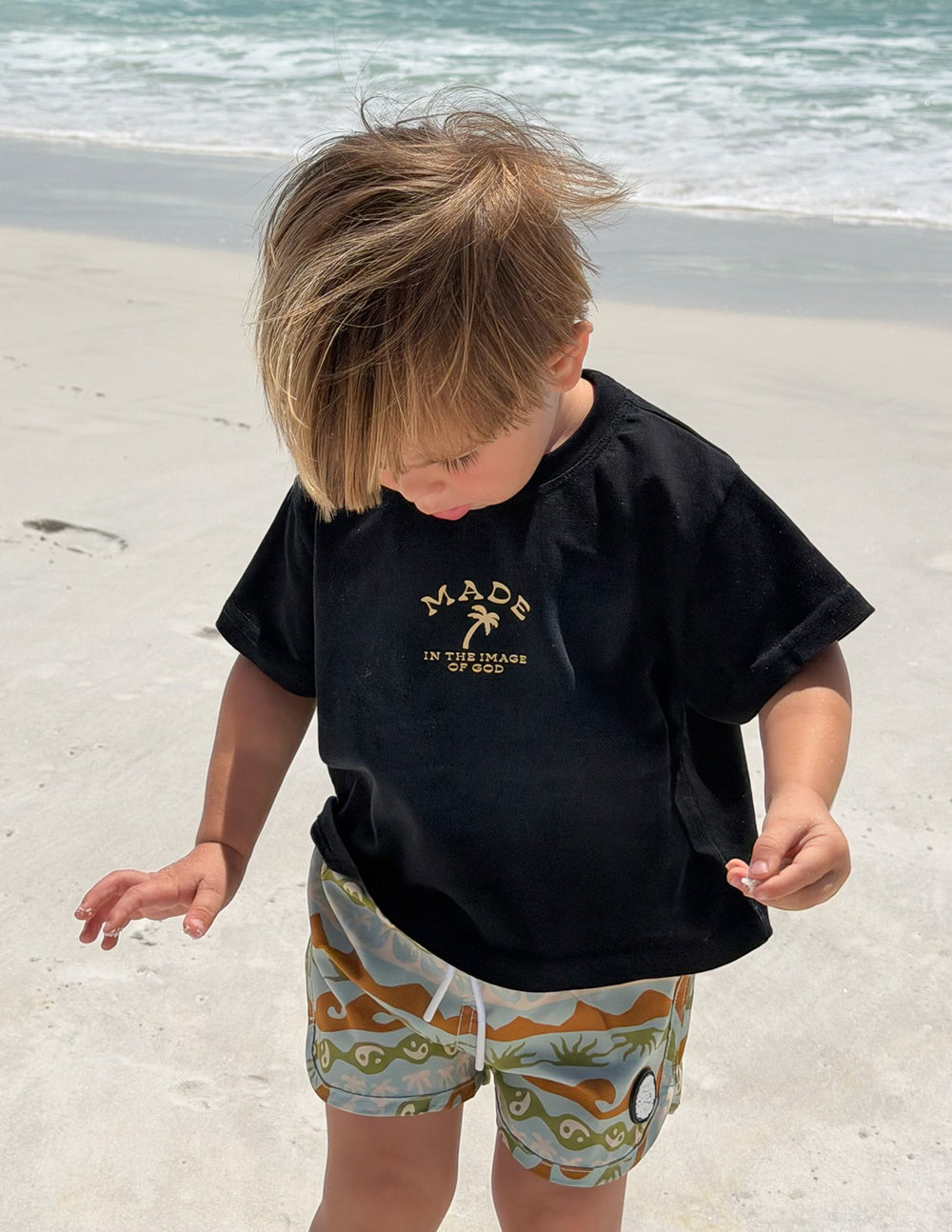 Kinder-T-Shirt „Im Bilde Gottes geschaffen“