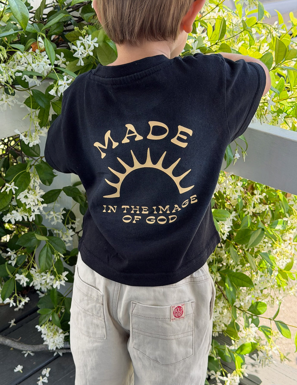 Kinder-T-Shirt „Im Bilde Gottes geschaffen“