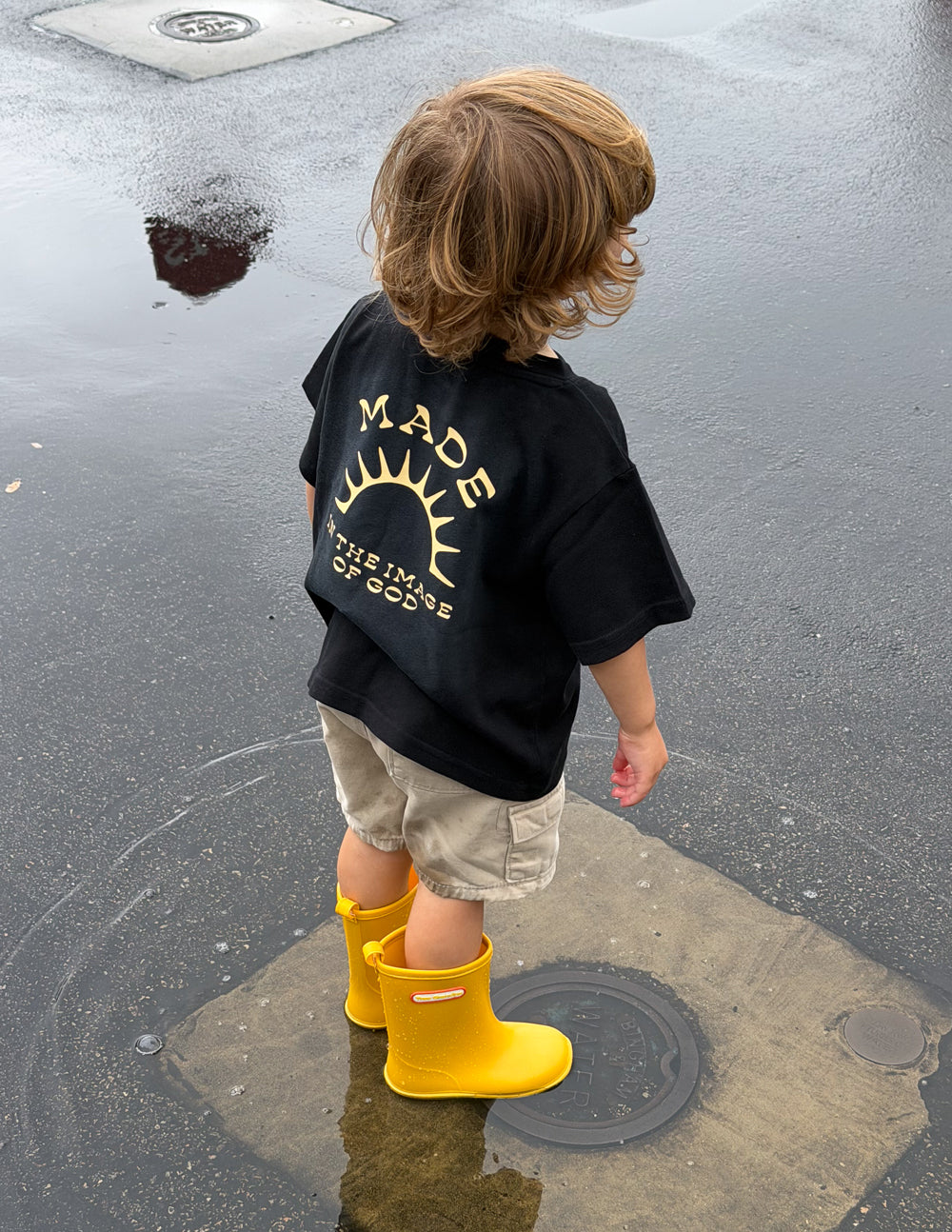 Kinder-T-Shirt „Im Bilde Gottes geschaffen“