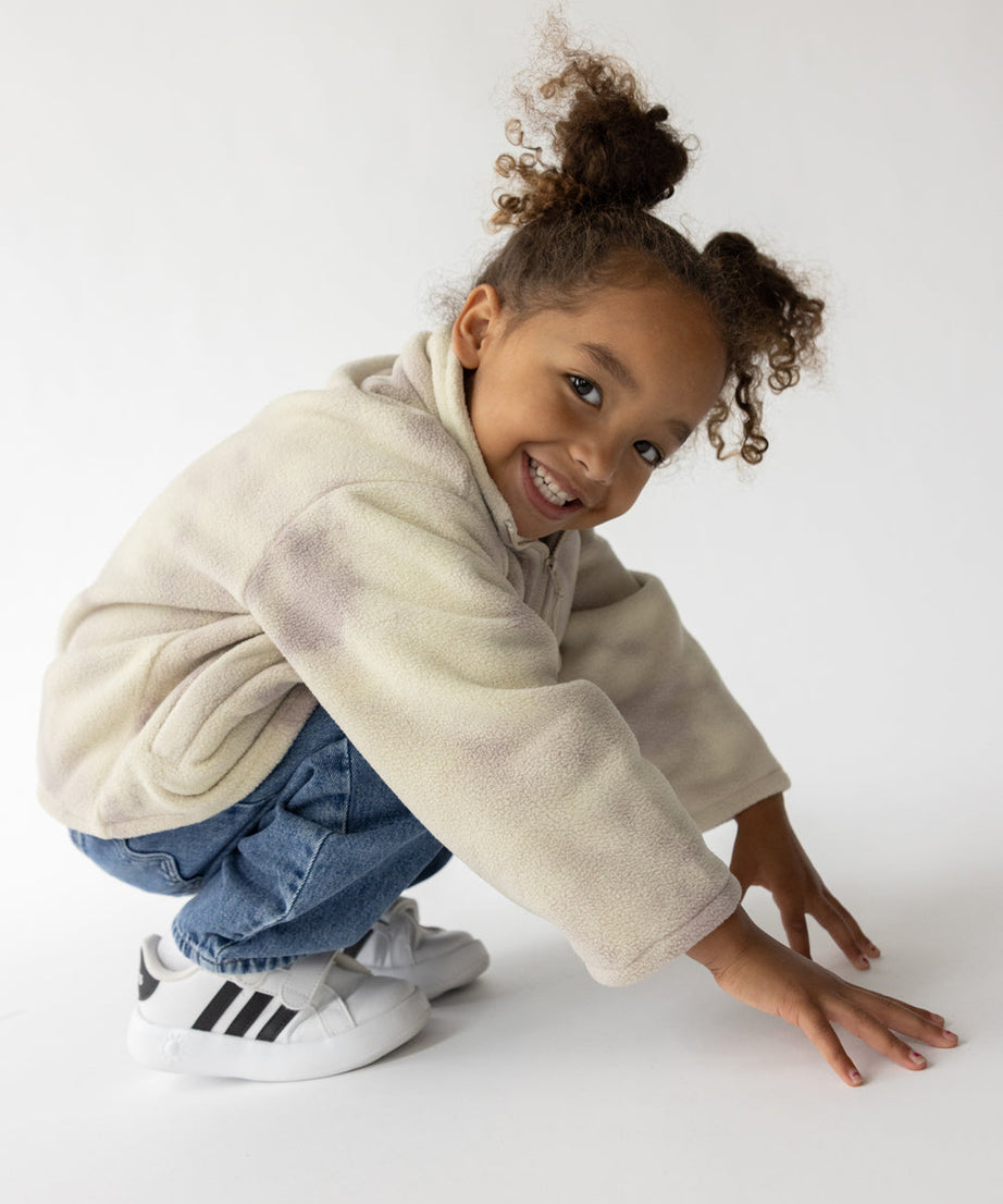 Kinder-Fleece-Pullover mit Marmorierung