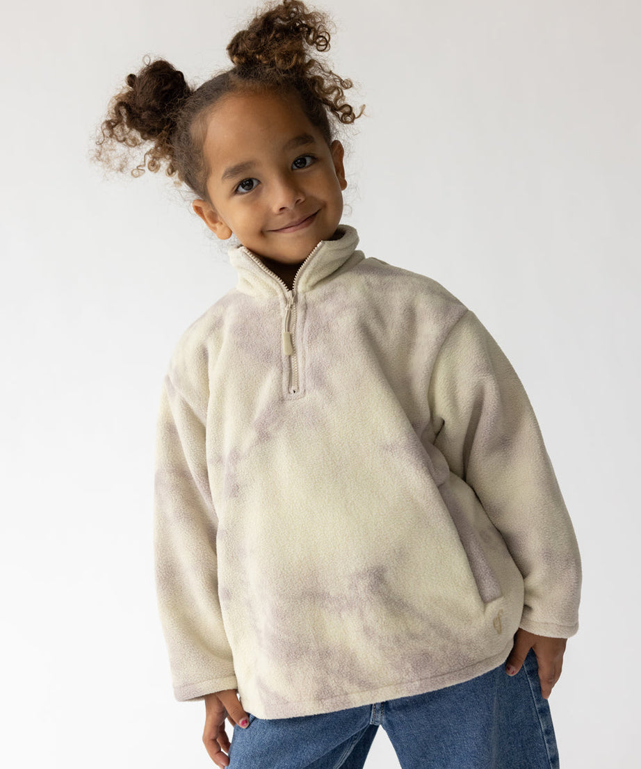 Kinder-Fleece-Pullover mit Marmorierung