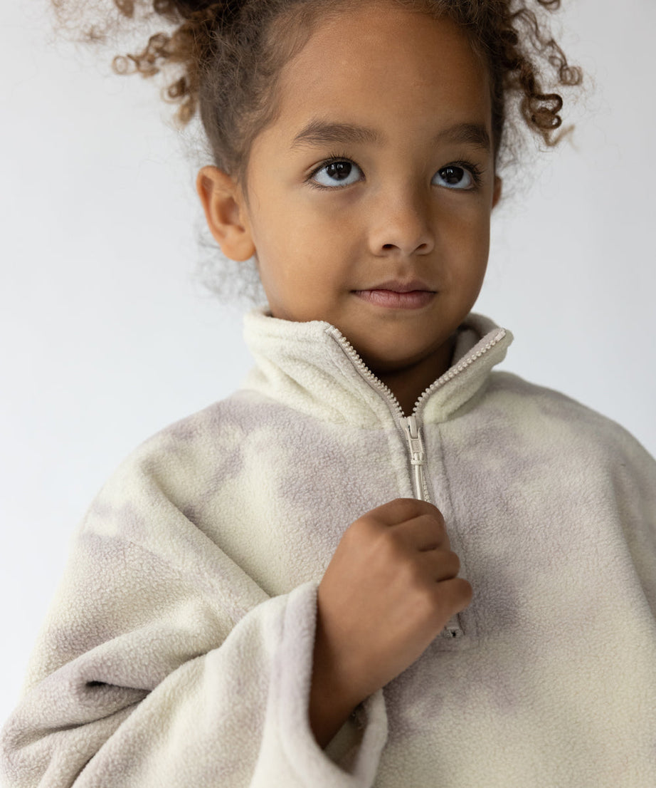 Kinder-Fleece-Pullover mit Marmorierung