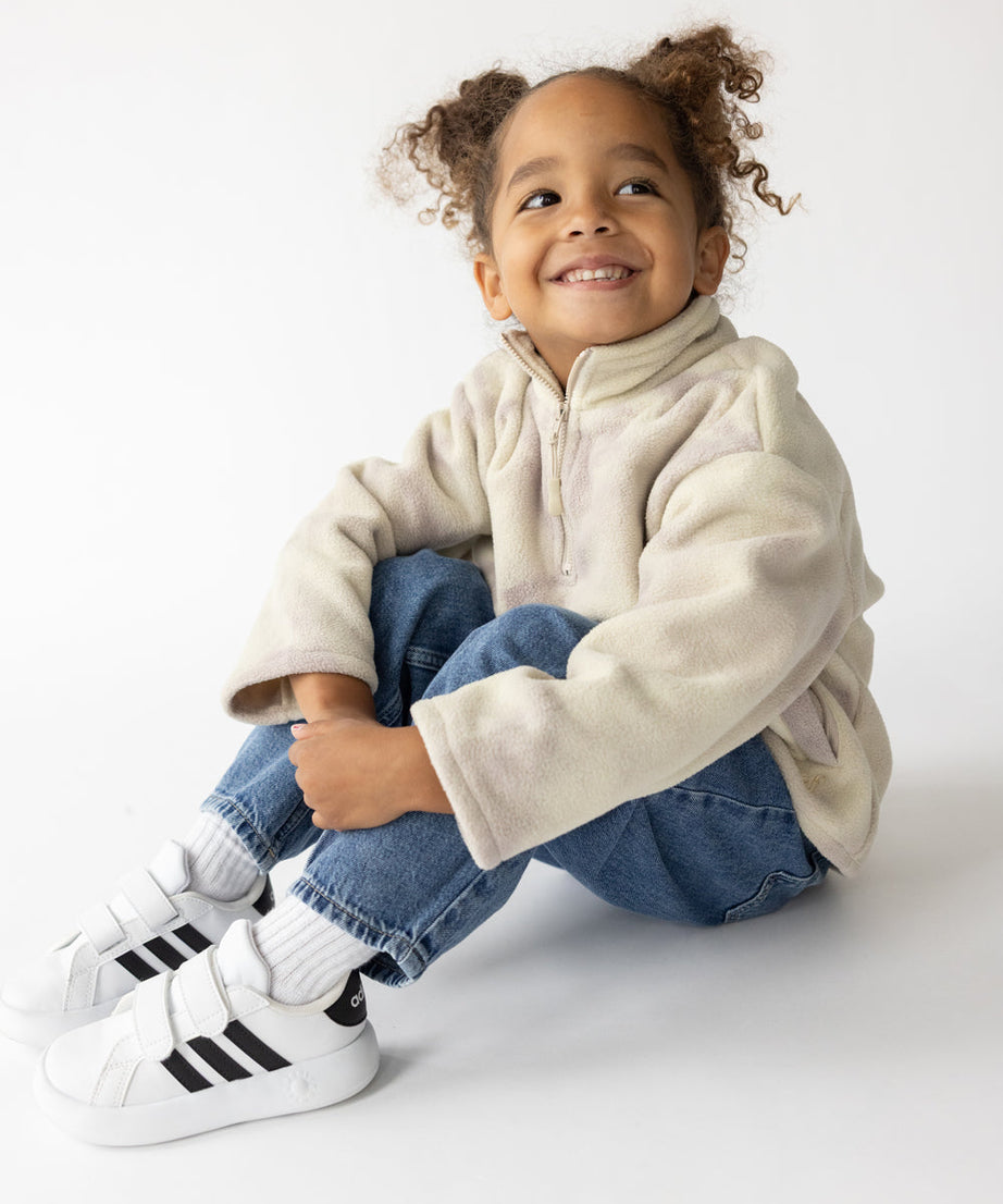 Kinder-Fleece-Pullover mit Marmorierung