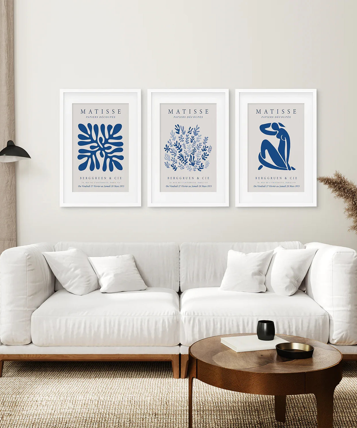 Henri Matisse Museum Blaue Wandkunst Druck-Set