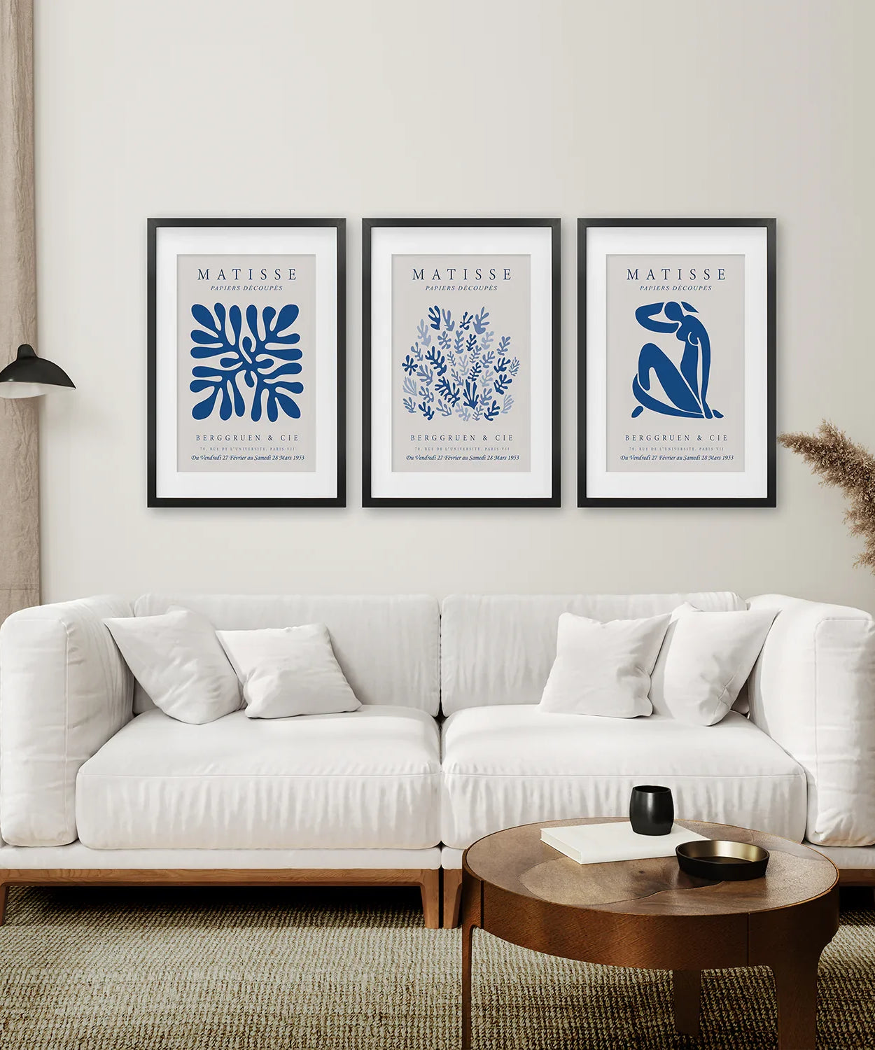 Henri Matisse Museum Blaue Wandkunst Druck-Set