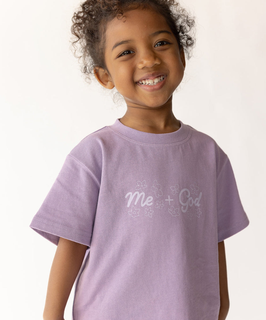 Kinder-T-Shirt „Ich plus Gott“