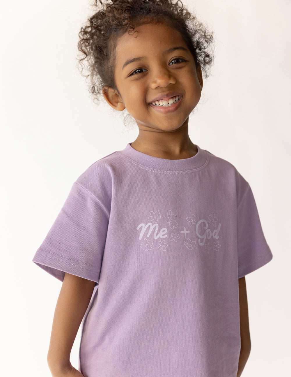 Kinder-T-Shirt „Ich plus Gott“