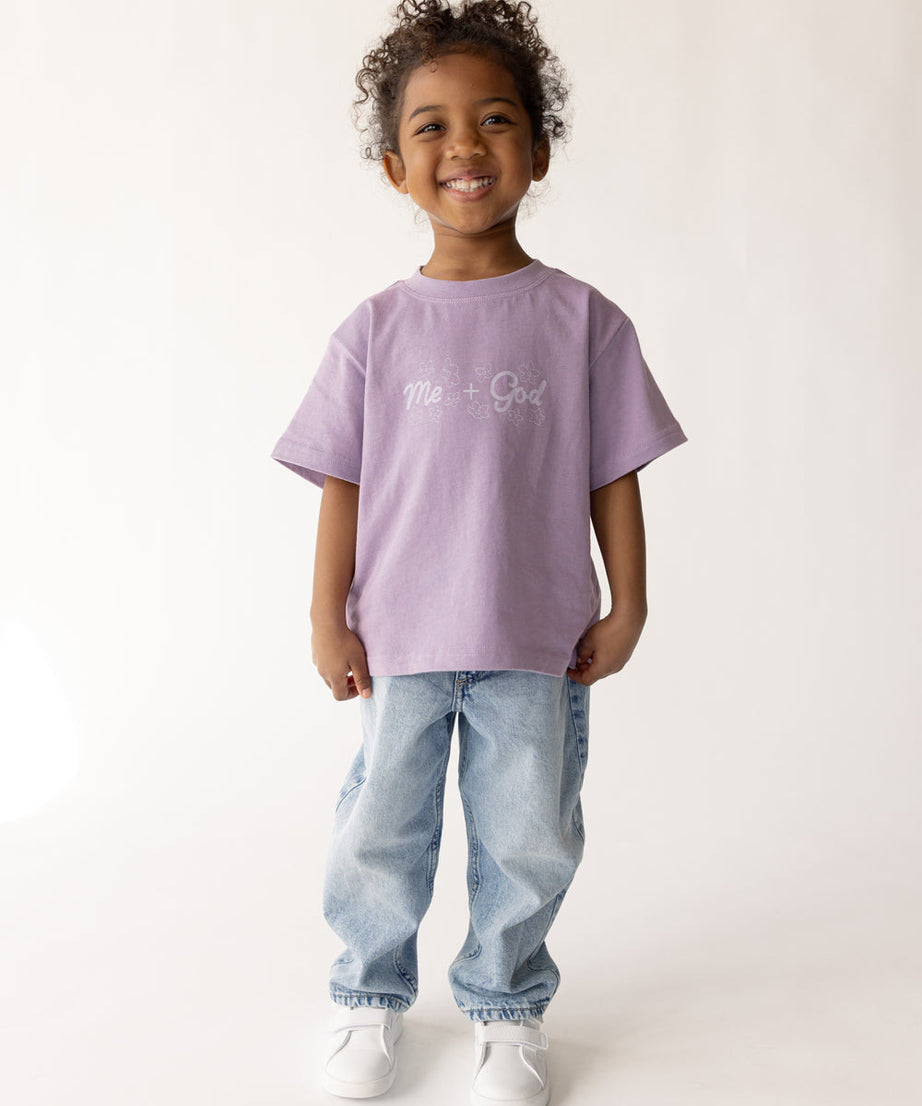 Kinder-T-Shirt „Ich plus Gott“