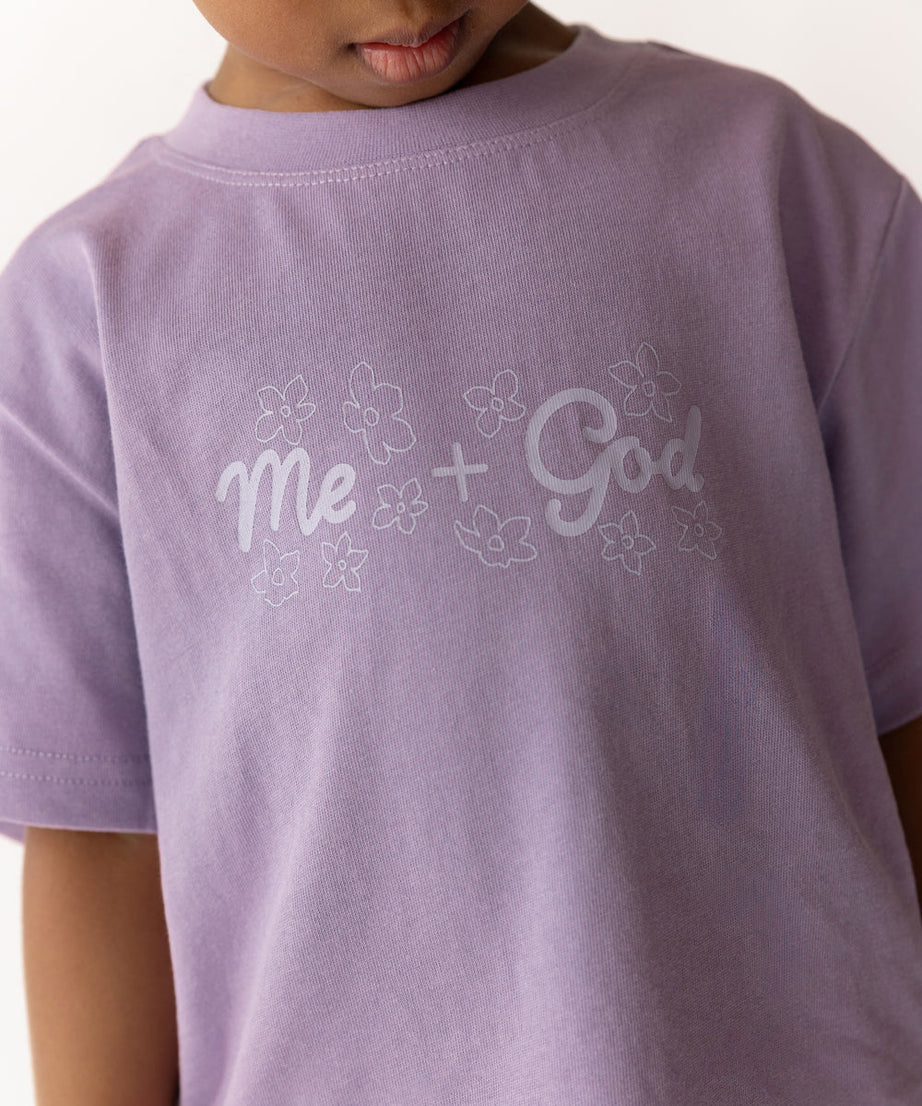 Kinder-T-Shirt „Ich plus Gott“