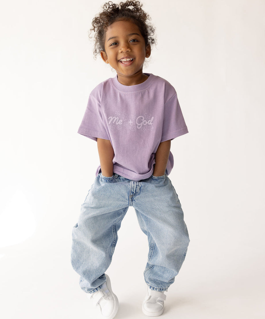 Kinder-T-Shirt „Ich plus Gott“