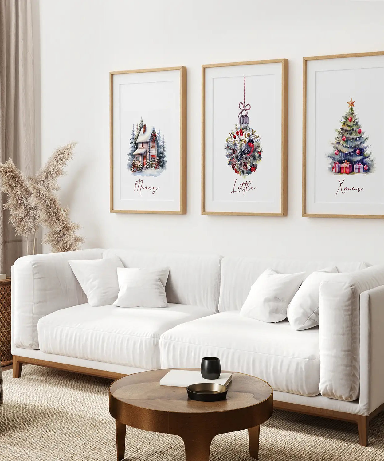 Gemälde verschneiter Weihnachtsbaum-Kinderzimmer-Wandkunst