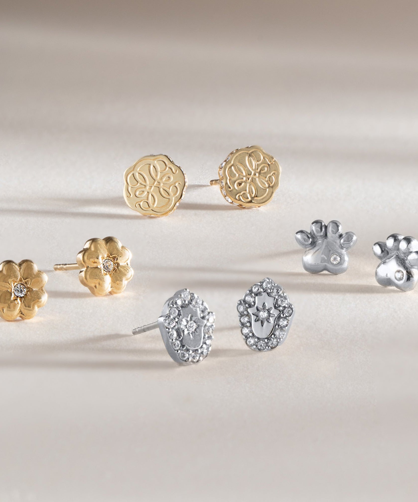 Path of Life Mini Stud Earrings