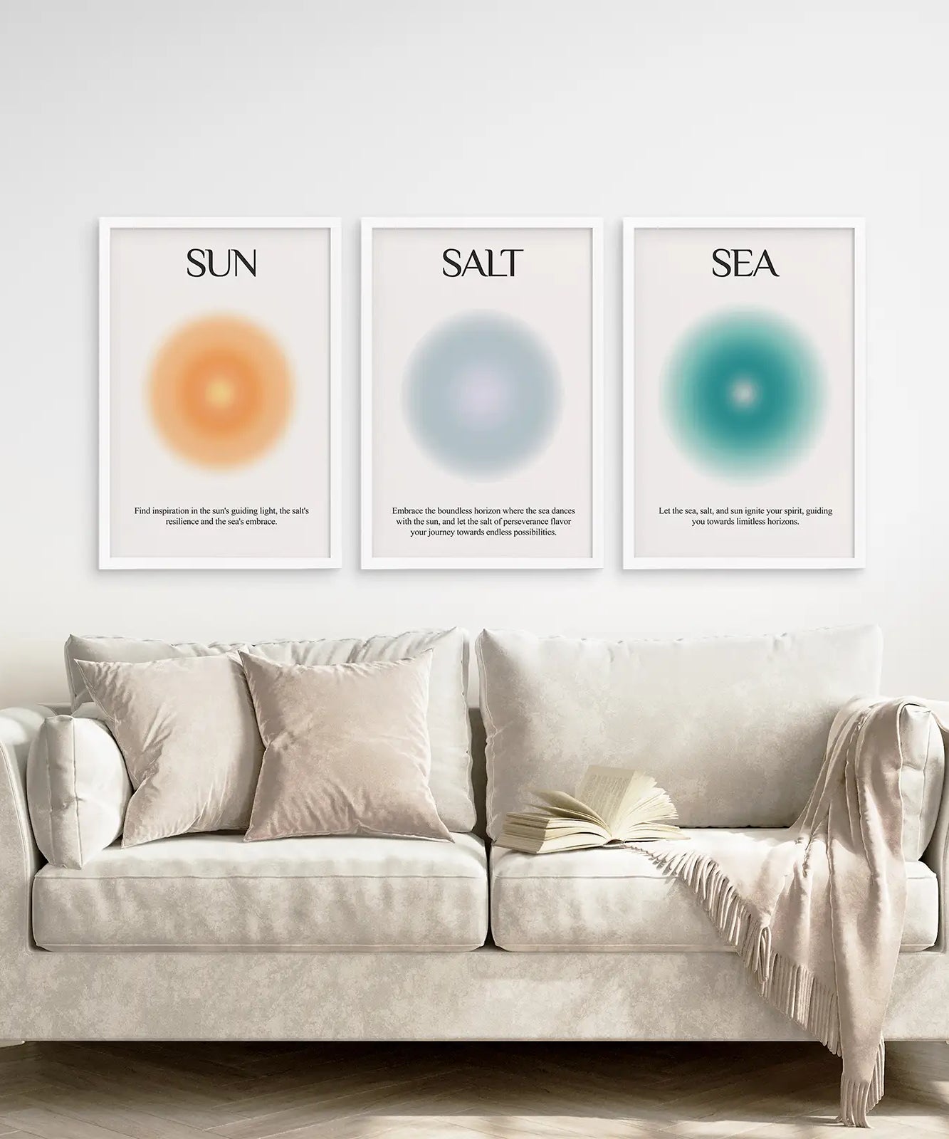 Sonne Salz und Meer Aura-Poster Wanddekorationsset